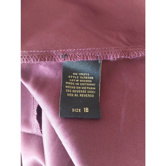 Ignite Evenings Formal Sz 18 Missy Burgundy Floral Black Velour - Picture 9 of 12